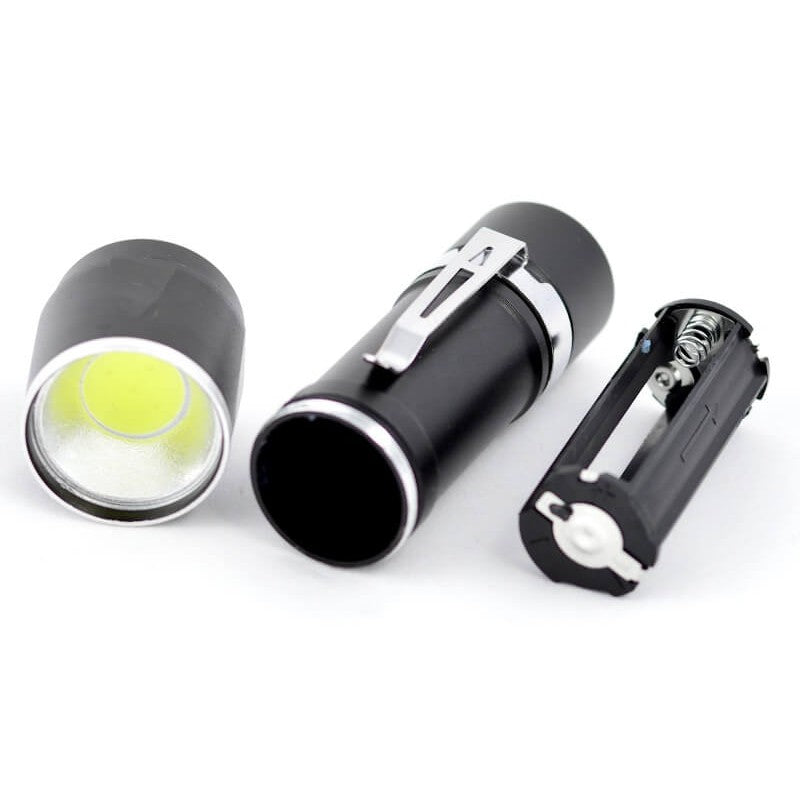 Lanterna Neagra cu Led Cob 3xR3 AAA - Frize