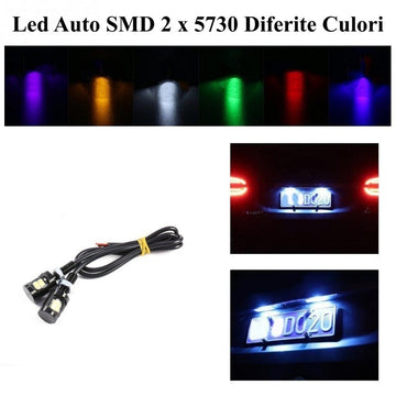 Led Auto 12mm / 12V / ROSU, 2 Buc/Set - Frize