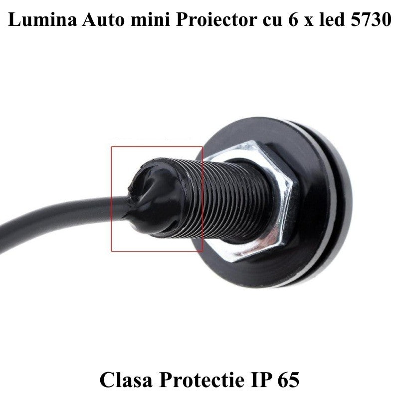 Led Auto 23mm - 12V, 5730 Alb + Galben, 2 Buc/Set - Frize