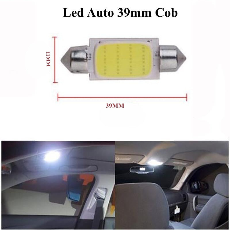 Led Auto 39mm Cob, Lumina Alba, 2buc/set - Frize