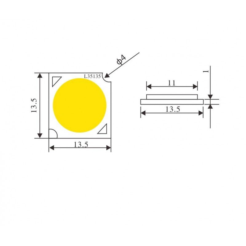Led Cob 13,5mm, Putere 5W - Frize