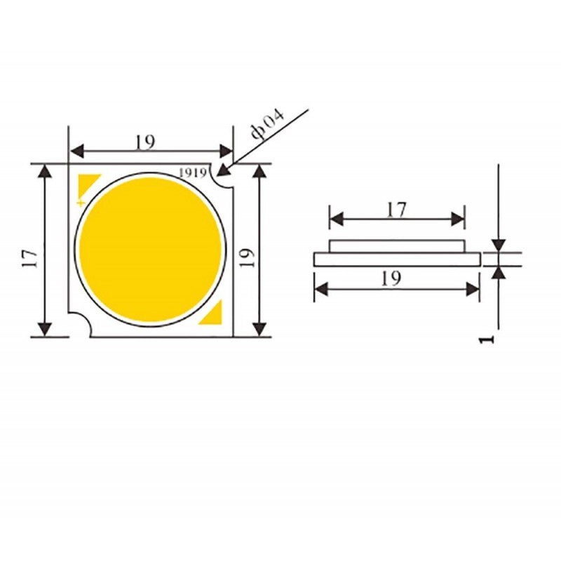 Led Cob 19mm, Putere 15W - Frize