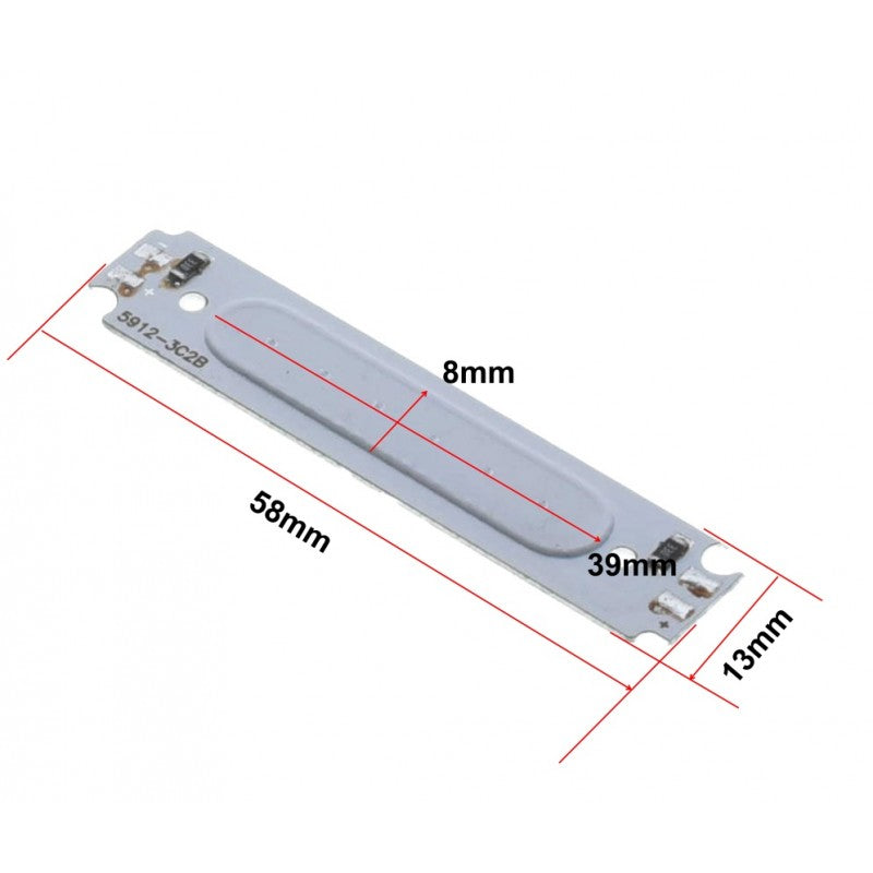Led COB, 58x13mm/2W Albastru - Frize