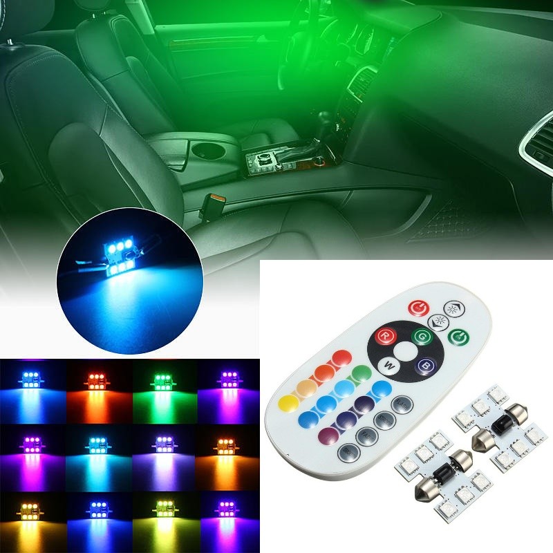 Led RGB Auto 31 mm cu Telecomanda - Frize