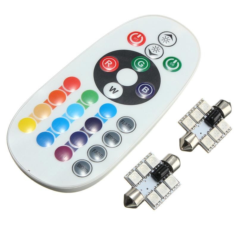 Led RGB Auto 36 mm cu Telecomanda - Frize