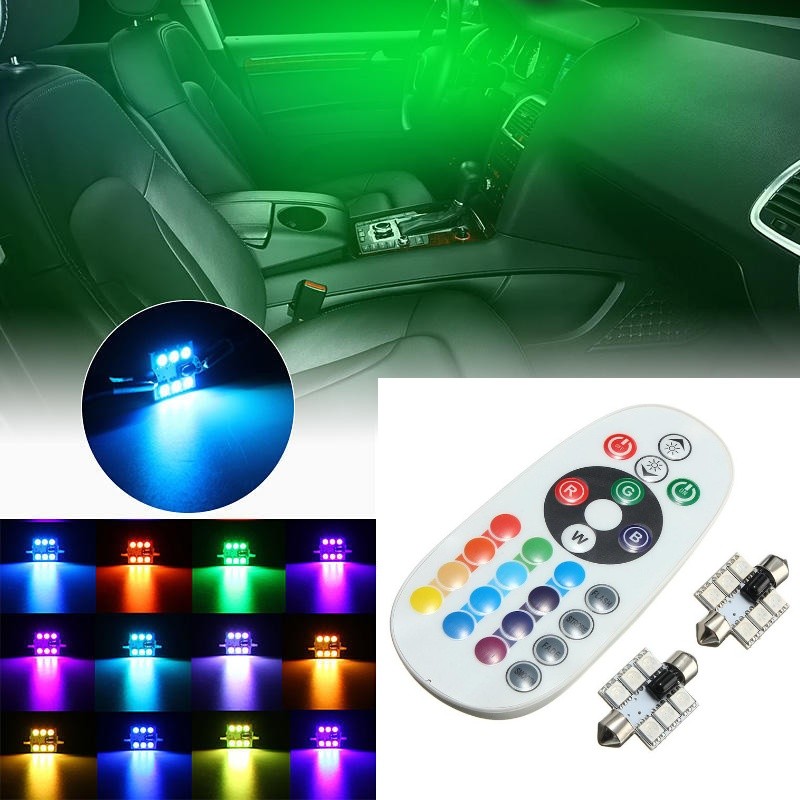 Led RGB Auto 36 mm cu Telecomanda - Frize