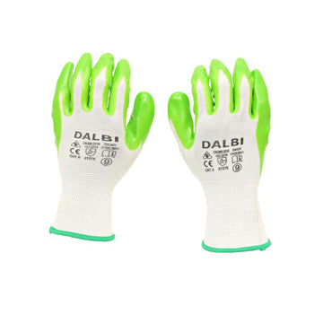 Mănuși de Lucru din Poliester și Latex NR.9 - Set de 12 Bucăți pentru Protecție și Confort în Activități Manuale