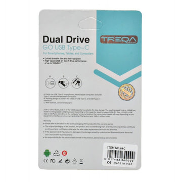 Memory Stick Dual USB 3.1 и Type C - 64GB