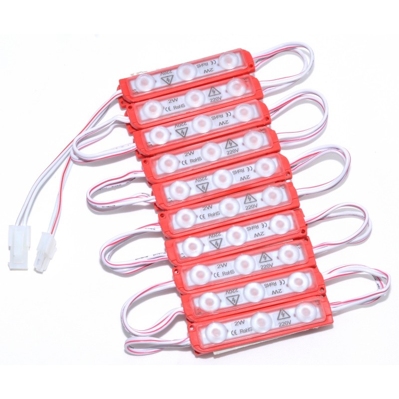 Modul Grup Rosu 3 LED x 2W, 20buc/set. 220V - Frize
