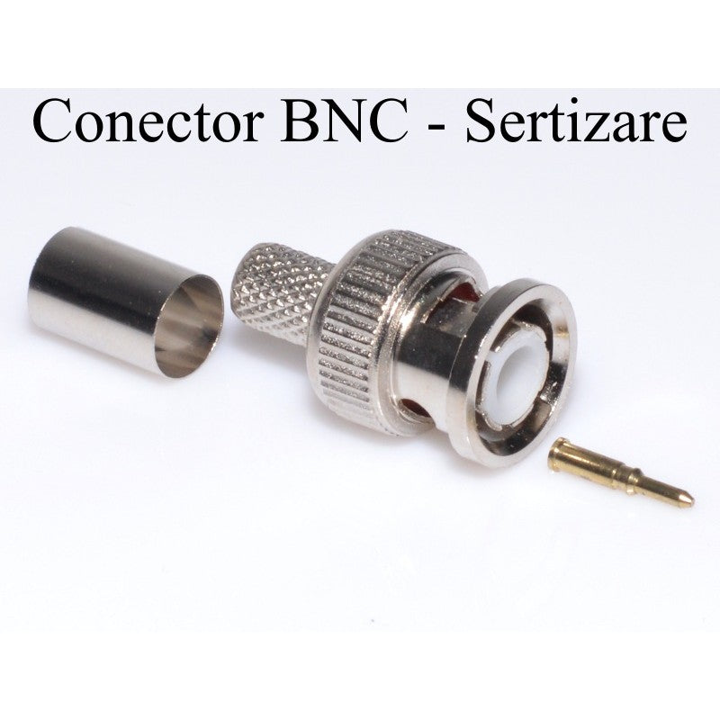 Mufa BNC Tata Sertizabil pe Cablu RG6 - Frize