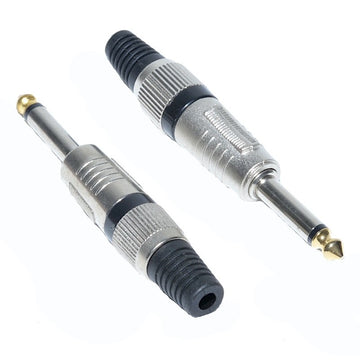 Mufa Jack 6,3 mono tata, Auriu cu Negru Q - Frize