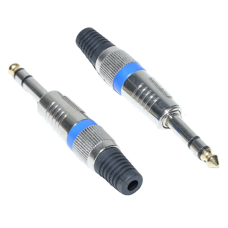 Mufa Jack 6,3 Stereo Tata, inel Albastru - Frize