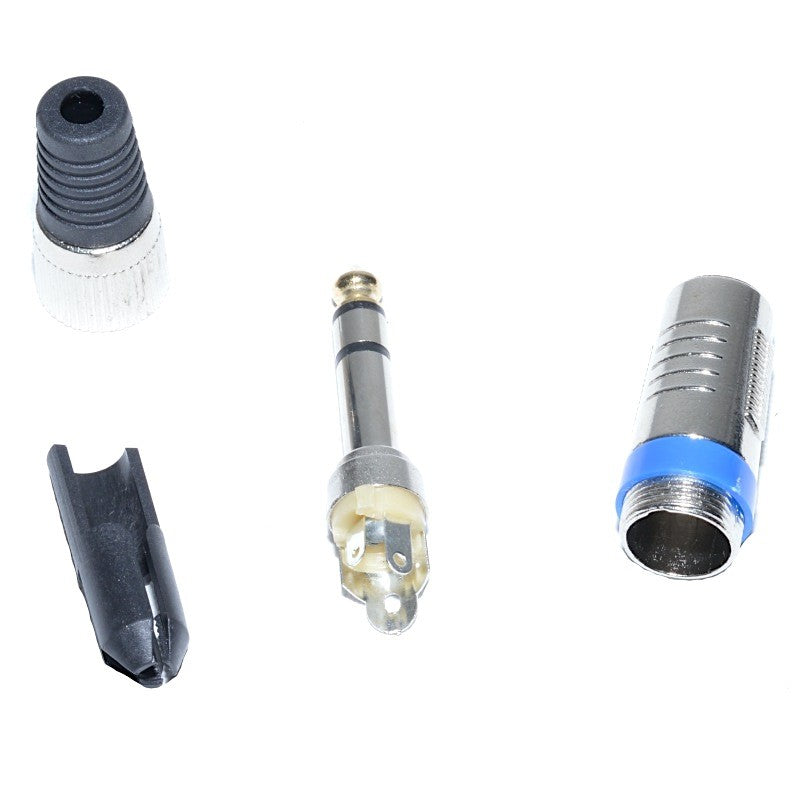 Mufa Jack 6,3 Stereo Tata, inel Albastru - Frize