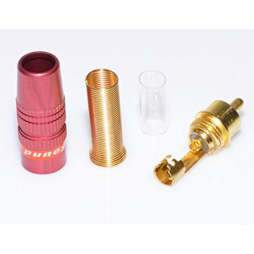 Mufa RCA Tata Gold-Rosu cu Arc - Frize