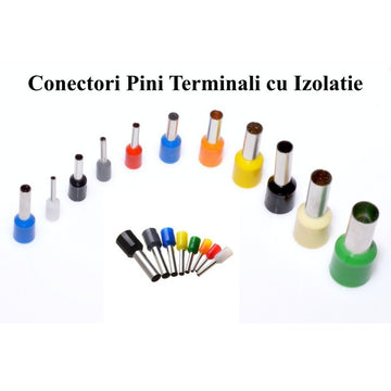 Pin Terminal de Cablu E0508 Alb, 100Buc/Set - Frize