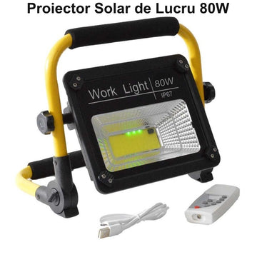Proiector Solar 80W - IP67 cu Suport / W743