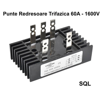 Punte Redresoare Trifazică 60A 1600V SQL-6016 – Soluție Eficientă pentru Alimentare Electrică Industrială