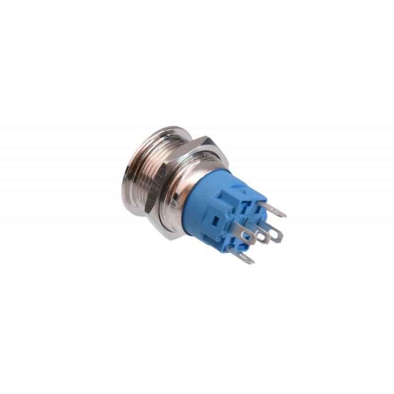 Push Buton 5-24V / 19mm, Minus (-) Led Albastru - Frize