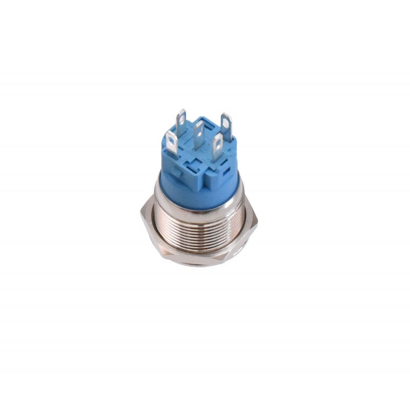 Push Buton 5-24V / 19mm, Minus (-) Led Albastru - Frize