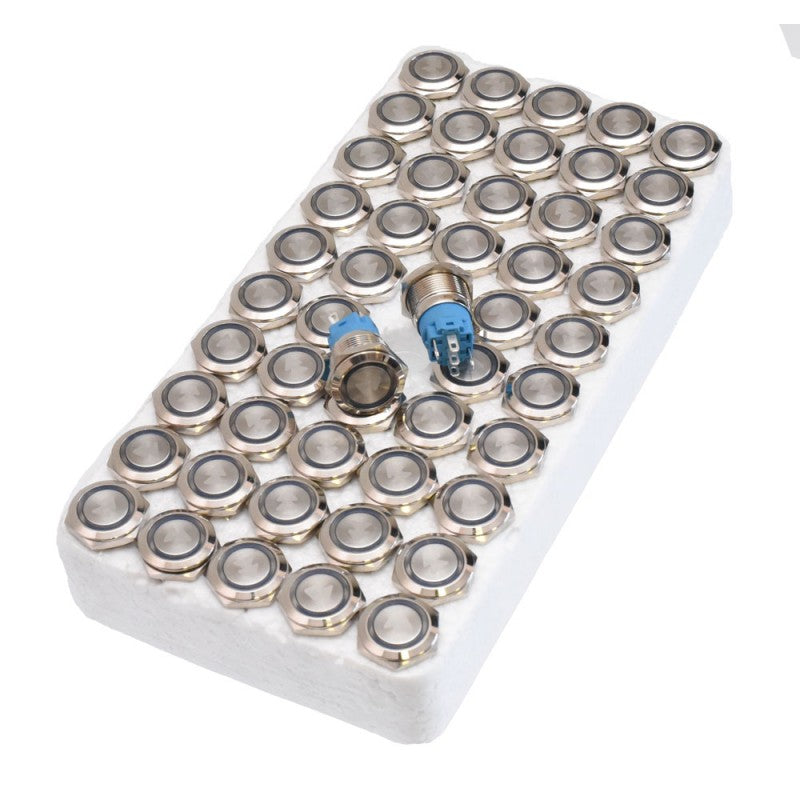 Push Buton 5-24V / 19mm (Up) Led Albastru - Frize
