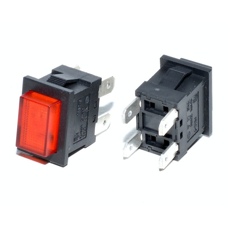 Push Buton Dreptunghi Rosu 22x15x31mm - Frize
