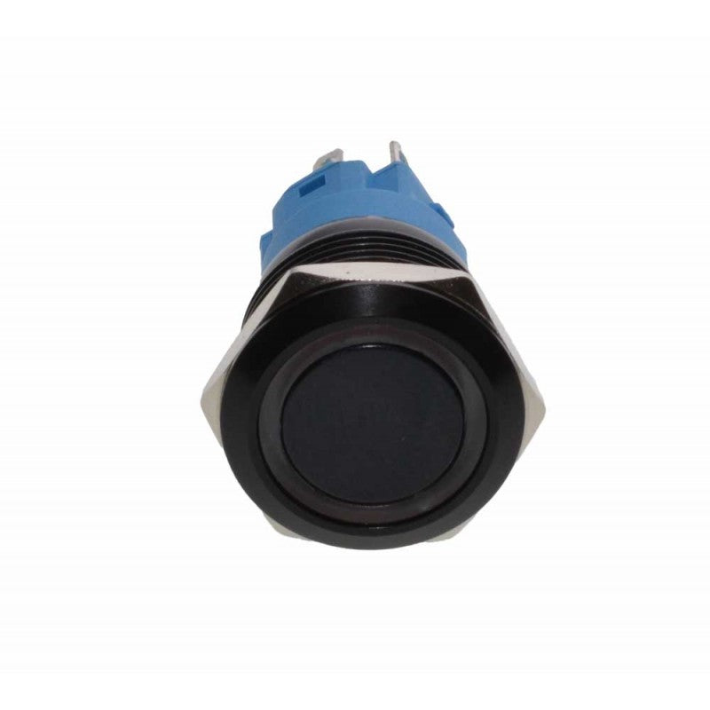 Push Buton Negru 19mm/Retinere cu Led Verde - Frize
