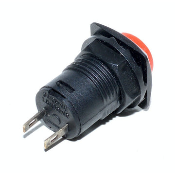 Push Buton Patrat cu Retinere 15x15x30mm Rosu - Frize