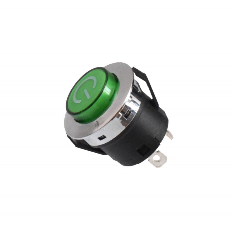Push Buton Verde 22x32mm cu Retinere 12V - 20A - Frize