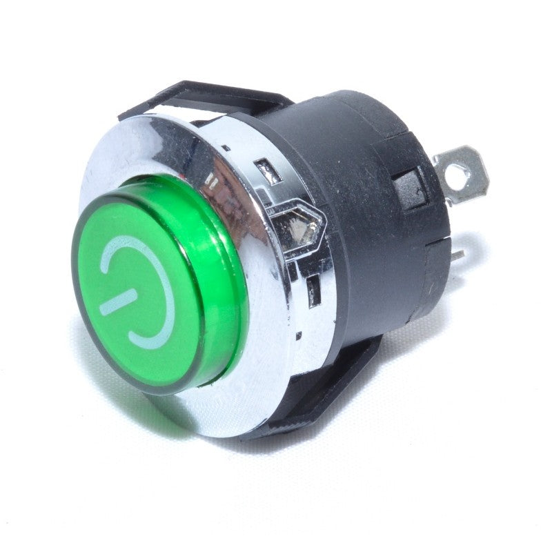 Push Buton Verde 22x32mm cu Retinere 12V - 20A - Frize