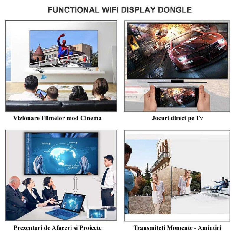 Receptor Wireless TV - HDMI Media Player Mira-Screen - Frize
