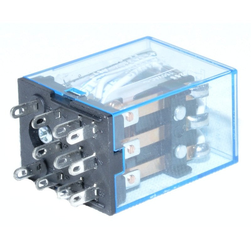 Releu 48V AC, Elecromagnetic 11 Pini cu Soclu - Frize