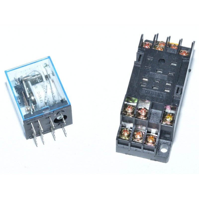 Releu 24V DC, Elecromagnetic 11 Pini cu Soclu - Frize
