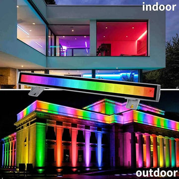 Proiector LED Inteligent RGBCW 72W Negru cu Control prin Aplicație și Telecomandă – Proiector Rezistent la Apă pentru Iluminat Ambiental Interior și Exterior