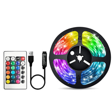 Kit Banda Led RGB pentru TV, Lungime 3M, Iluminare Personalizata cu Banda LED USB, Telecomanda Inclusa, Protectie IP20 - Frize