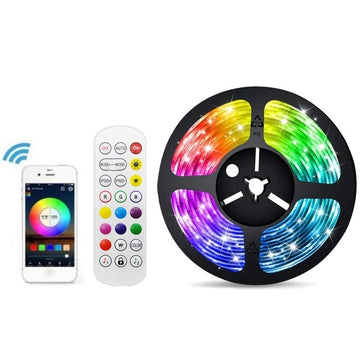 Kit Banda Led RGB pentru TV, Lungime 1M, Control din Aplicatie, Iluminare Personalizata cu Banda LED USB, Telecomanda Inclusa, Protectie IP20, Alimentare 5V - Frize
