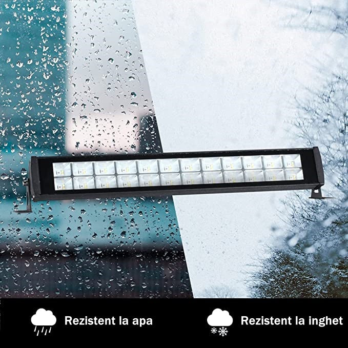 Proiector LED RGBCW Inteligent, Aplicatie, Interior/Exterior, Rezistent la Apa, Control Din Telefon Prin Internet, Sincronizare Muzica, Telecomanda, Mod Programare Lumini, 72W, Negru - Frize