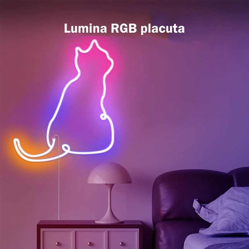 Kit Banda Led Neon RGBIC Inteligenta, WI-FI, Exterior/Interior, Rezistenta la Apa, Control Din Telefon Prin Internet, Conectare USB, Sincronizare Muzica, Telecomanda, 3M/5V - Frize