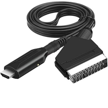 Cablu HDMI 1.5m cu Conector SCART - Negru, Ideal pentru Conectarea Dispozitivelor la Televizoare sau Proiectoare