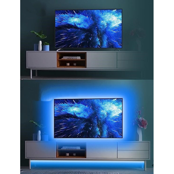 Kit Banda Led RGB pentru TV, Lungime 3M, Control din Aplicatie, Iluminare Personalizata cu Banda LED USB, Telecomanda Inclusa, Protectie IP20, Alimentare 5V - Frize
