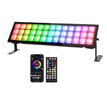 Proiector LED RGBCW Inteligent, Aplicatie, Interior/Exterior, Rezistent la Apa, Control Din Telefon Prin Internet, Telecomanda, Mod Programare Lumini, 72W, Negru