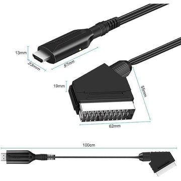Cablu HDMI Tata-SCART Tata/1, 5m, Negru