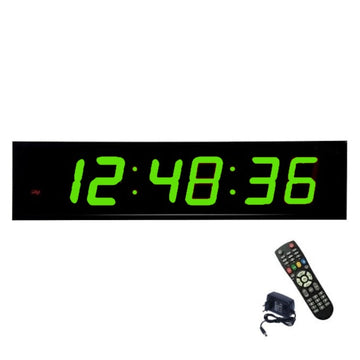 Large Digital Table and Wall Clock with Red LED Light, Alarm, Stopwatch, Remote Control, Timer, Perfect for Gyms 80x23x8cm
