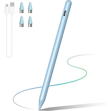 Stylus Pen Magnetic VTM., Compatibil cu iPad Apple, USB-C, Capete de Schimb Incluse, Precizie si Sensibilitate Avansata, Design Elegant, Albastru
