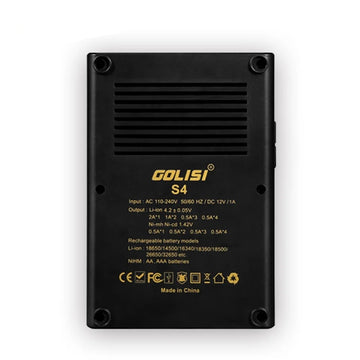 Incarcator Inteligent Pentru 4 Acumulatori, Ecran Mare Lcd, Incarcare Rapida, Afisare Voltaj si Amperaj, Compatibil cu 18350, 18650, 26650, 20700, 21700, AAA, AA, Ni-cd, Ni-md, Negru - Frize