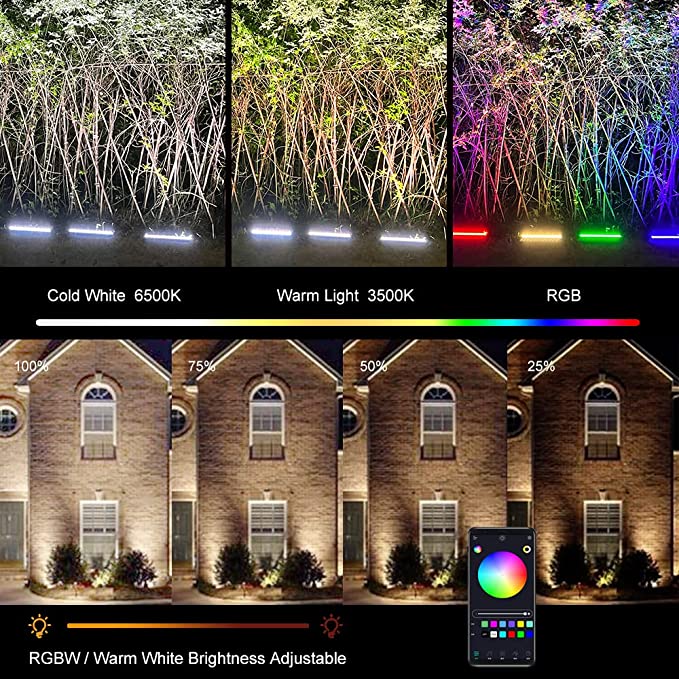 Proiector LED RGBCW Inteligent, Aplicatie, Interior/Exterior, Rezistent la Apa, Control Din Telefon Prin Internet, Sincronizare Muzica, Telecomanda, Mod Programare Lumini, 72W, Negru - Frize
