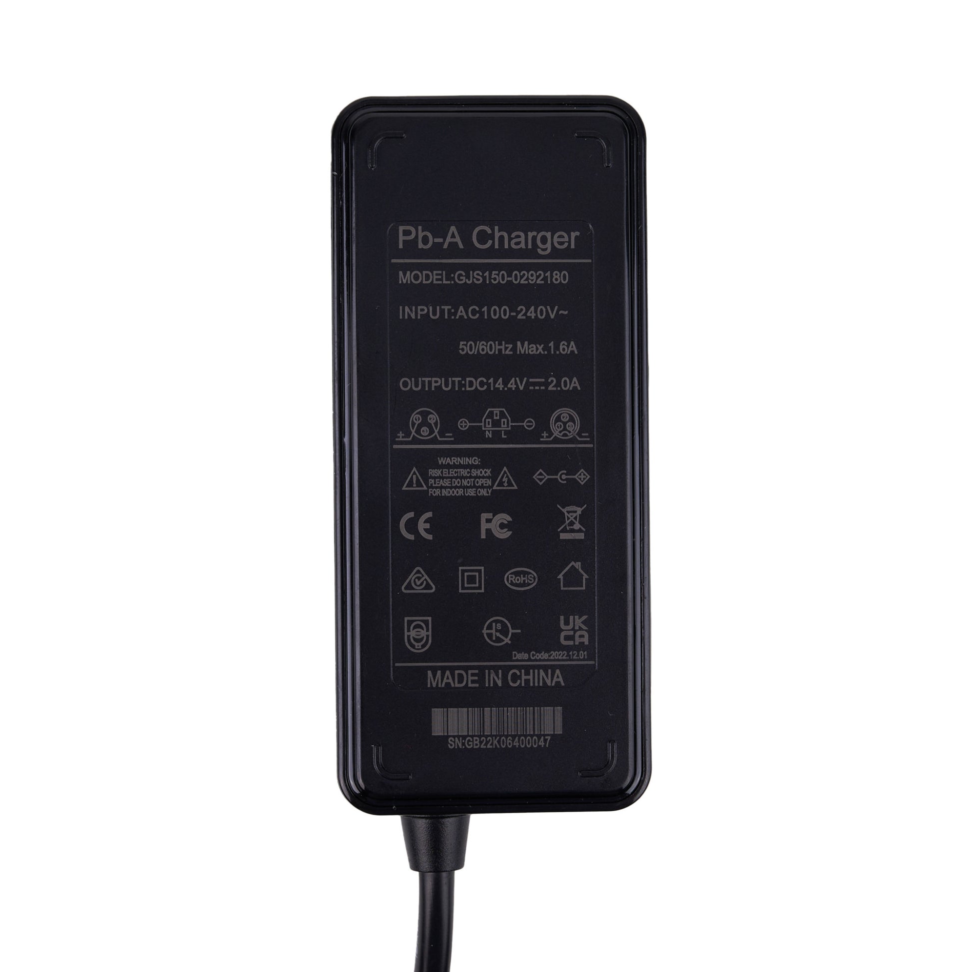 Incarcator Plumb Acid 14.4V/2A cu 4 Mufe de Conectare Pentru Trotinete Electrice, Biciclete, Hoverboard, Scooter, Negru - Frize