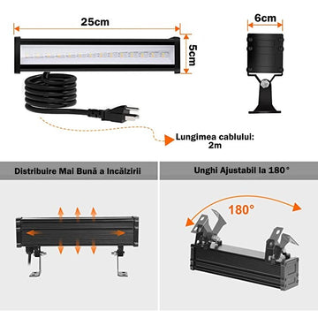 Proiector LED RGBCW Inteligent, Aplicatie, Interior/Exterior, Rezistent la Apa, Control Din Telefon Prin Internet, Sincronizare Muzica, Telecomanda, Mod Programare Lumini, 30W, Negru - Frize