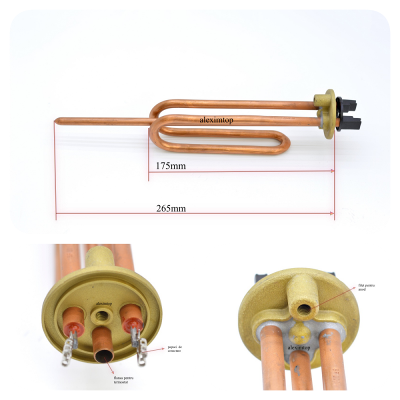 Rezistenta Boiler 1500W Indoita cu Flansa PLQ - Frize