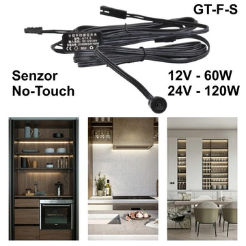 Senzor No-Touch 10mm pentru Mobilă 12V-60W / 24V-100W – Comutator fără Contact pentru Iluminat și Control Automat