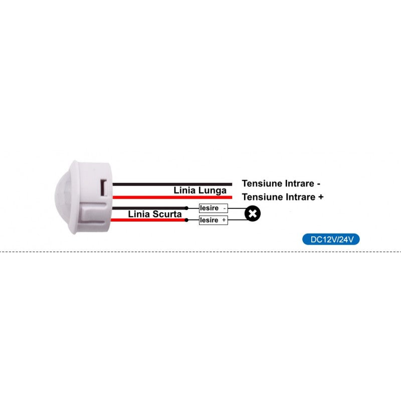 Senzor Pir 12-24V DC cu 4 Fire 25x20mm - Frize